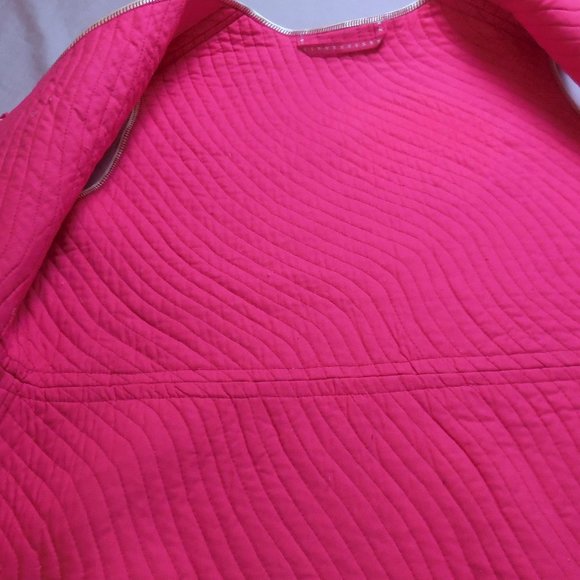 Vintage Vest Quilted Patchwork Cotton button down pink floral size Large Petite - Picture 11 of 17